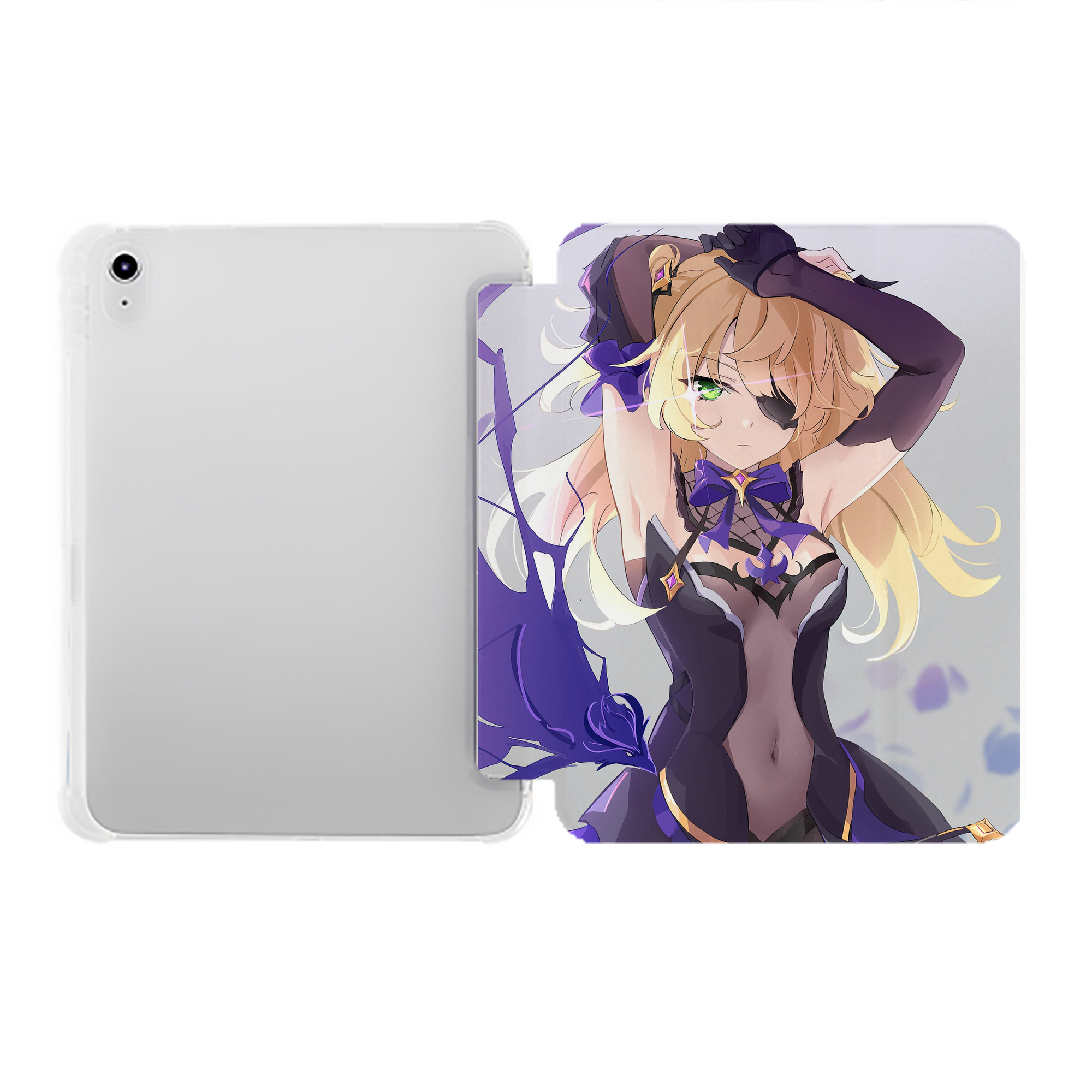 げんし神 genshin IPad ケース ペン収納付き 三つ折りスタンド PUレザー×シリコン 対応機種9.5/10.5/10.9インチ
